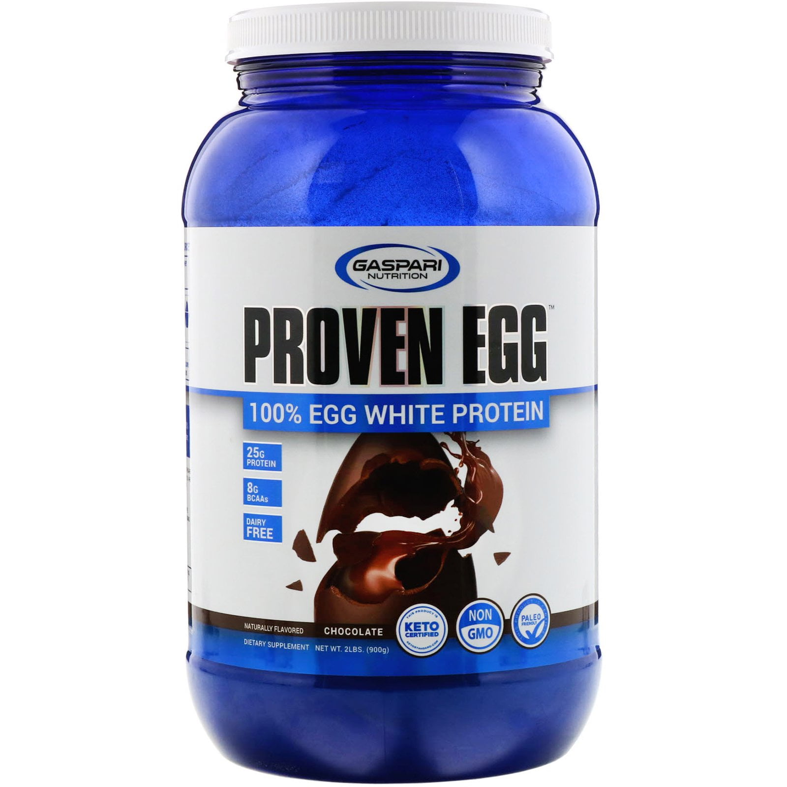 Gaspari Nutrition Proven Egg, 100 Egg White Protein, Chocolate, 2 lb