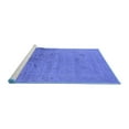 thumbnail image 2 of Ahgly Company Machine Washable Indoor Square Oriental Blue Industrial Area Rugs, 3' Square, 2 of 4