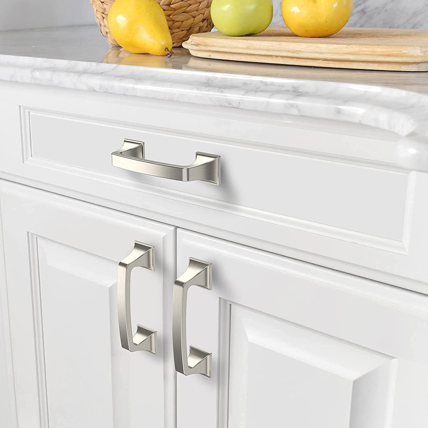 Furniware 3-Inch Nickel Cabinet Pulls, 10-Pack photo 2