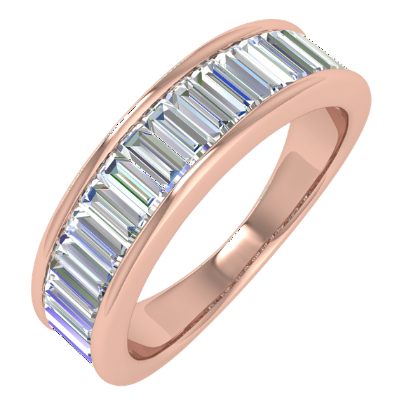 1 Carat Diamond Wedding Band Ring in 14K Rose Gold (Ring Size 9)