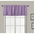 thumbnail image 2 of Aiking Home Rod Pocket Faux Linen Textured Semi-Sheer Window Curtain Valances (Set of 2, 56"x16" Each Panel, Lilac), 2 of 4