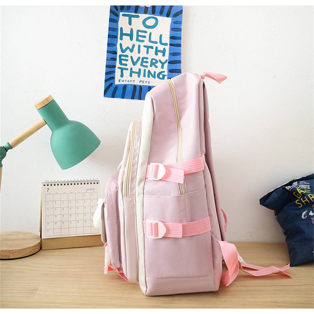 Cute Kawaii Canvas Cat Backpack Set ⭐ Value Pack 3 Pcs Set ⭐ 3 Colors –  Original Kawaii Pen