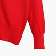 thumbnail image 4 of Baqcunre Sweaters For Women Ladies' Solid Tone Buttoned Mercerized Cotton Loose Sweater With Cardigan Jacket Hoodies For Women Womens Fall Fashion 2023 Red M, 4 of 6