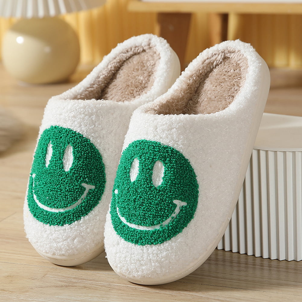 Red Smiley Face Slippers  Staying Cheerful and Cozy