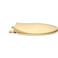 thumbnail image 3 of 2Q1E6-53 Deluxe Slow Close Plastic Toilet Seat with Vari Adjust Lok-Down R'N'C Hinge and Quik-Lok Mounting Hardware, Elongated, Gold, 3 of 10