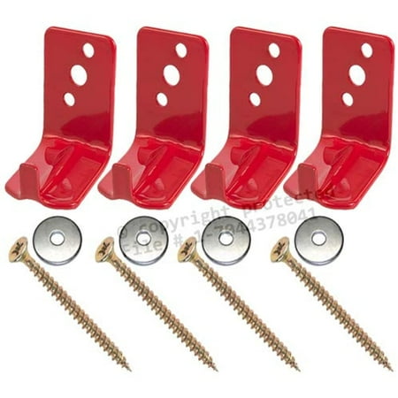 

(Lot of 4) Fire Extinguisher Bracket Wall Hook Mount Hanger Universal for 10 to 15 lb. Extinguisher with Screws and Washers