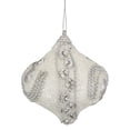 thumbnail image 4 of Northlight 3ct Beaded Shatterproof Christmas Ornament Set 3" - White/Silver, 4 of 4