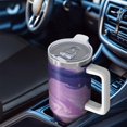 thumbnail image 6 of 40oz Tumbler with Handle and Straw, Vacuum Insulated Stainless Steel Travel Mug, Fits Car Cup Holder, Liquid & Marble Print, 6 of 6