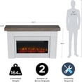 thumbnail image 5 of Real Flame Cravenhall 64" Landscape Electric Fireplace in White, 5 of 6