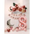 thumbnail image 4 of 1pc Digital Shaped Balloon, 32 Inch Gold Metallic PE Decorative Balloon, For Birthday Party, 4 of 4