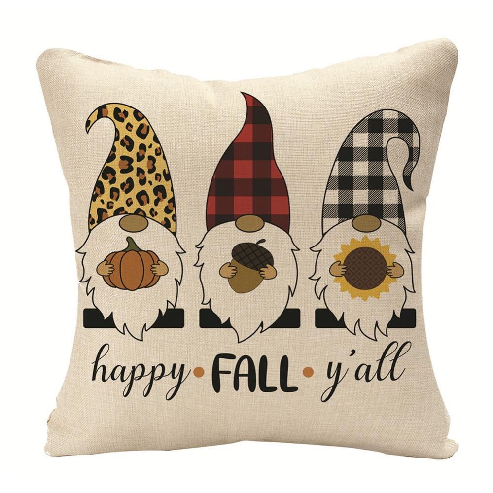 Fall Buffalo Plaids Pumpkin Harvest Throw Pillow Cases,Autumn Harvest