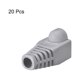 thumbnail image 2 of Cubiertas de botas RJ45 de 6 mm de diámetro en gris oscuro, protector de plástico contra el polvo para cables de red Cat5 Cat5E Cat6, 20 piezas, 2 of 3