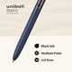 thumbnail image 3 of Bolígrafos de tinta de gel uni-ball Zento Black Medium Point x4, 3 of 6
