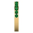 thumbnail image 4 of 0.39 ctw Wedding Band for Women - 18K Yellow Gold Simulated Emerald Stackable Eternity Ring, 4 of 6