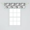 thumbnail image 2 of Ambesonne Floral Window Valance, Plant Blossom Spring, 54" X 12", Black Grey White, 2 of 3