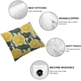 thumbnail image 4 of Jiayy  Throw Pillow Cover Lemons Black and White Stripes Summer Fresh Fruits Modern Design Throw Pillow Covers for Couch Sofa Home Decor 2 pcs, 4 of 6