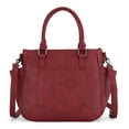 thumbnail image 5 of Wrangler Tote Bags for Women Medium Crossbody Purses Designer Top Handle Handbags, Burgundy, 5 of 6