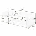 thumbnail image 2 of 112-inch Luxurious Corduroy Deep-Set Soft Sofa, with 2 Backrests and 2 Throw Pillows Included, Beige, 2 of 5