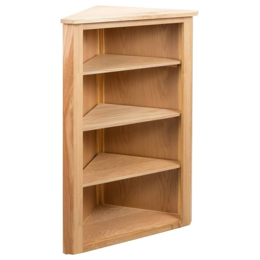 vidaXL Corner Shelf 23.2"x14.1"x39.3" Solid Oak Wood