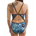 thumbnail image 2 of TURBO Women's Origami Cross Back One Piece Swimsuit, Blue, XXL, 2 of 2