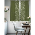 thumbnail image 3 of Japanese Sheer Curtains 63 Inch Length 2 Panels Set, Green Rustic Retro Pastoral Floral Leaves Voile Window Treatment Rod Pocket Curtains Sheers Drapes for Bedroom/Living Room/Kitchen 52x"63"x2, 3 of 7