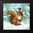thumbnail image 2 of Wilson, Kelsey 15x15 Black Modern Framed Museum Art Print Titled - Winterscape IV-Squirrel, 2 of 5
