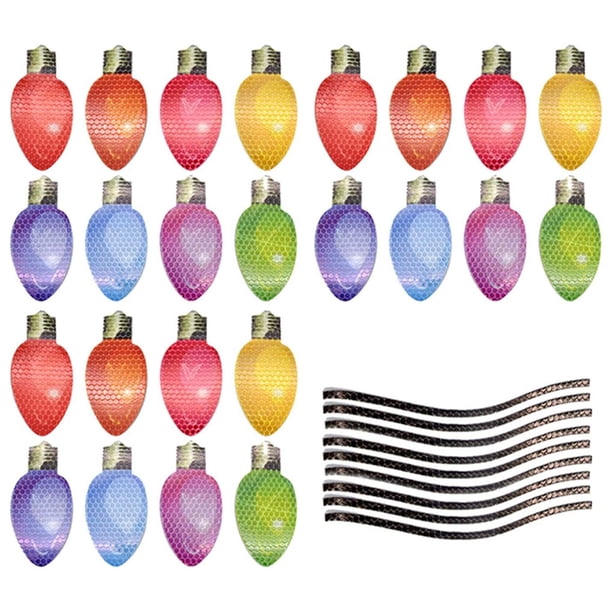 Riwesomey Adhesivo de Navidad para coche de PVC, portátil, reflectante, para el hogar, puerta de la escuela, casillero, caja de archivo, calcomanía Automoción decorativa y accesorios Tipo 2 Riwesomey VI017092-02B