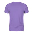 thumbnail image 6 of GiLiling Boys Compression Shirt Short Sleeve Youth Athletic Football Baseball Undershirt Kids Sports Base Layer (Purple, 9-10 Years), 6 of 9