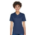 thumbnail image 6 of Women's Sonic Heather Performance T-Shirt, 100% Polyester Sonic Heather Interlock Bulk Tees, Short Sleeve Crewneck Multi Pack Tee, Assorted Solid T-Shirts (Dark Color 5 Pack, 3XL), 6 of 7