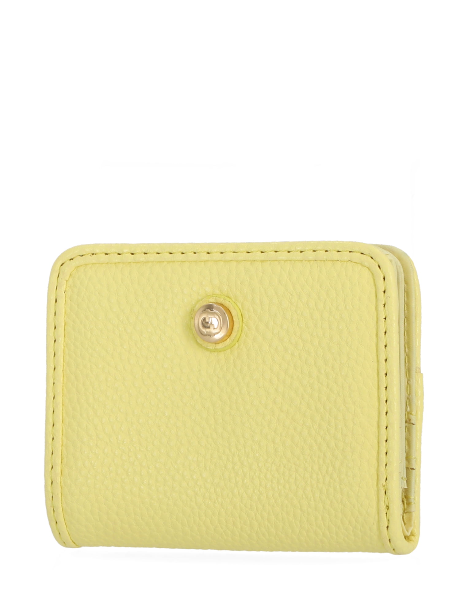 Time and Tru Women's Sharon Two Fold Wallet, Solid Yellow