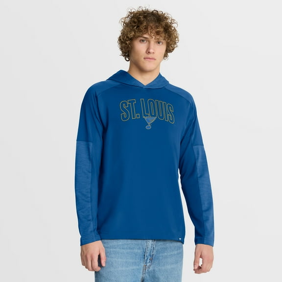 Men's Fanatics Blue St. Louis Blues Penalty Shot Long Sleeve Hoodie T-Shirt