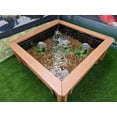 thumbnail image 4 of Raised Square Wood Pond with Large Windows - Lotus Clear View Garden Aquarium in Brown 172 Gallon, 4 of 15