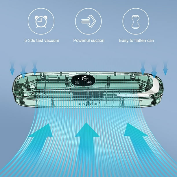 Máquina Envasado Al One Touch Potente Sellador Alimentos Eléctrico () Verde