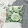 thumbnail image 2 of MDO  Pink Rose & Hydrangea Flower One Throw Pillow with Cover for Couch Bed Sofa, 18 x 18 Decorative Pillows w/Case, 2 of 5