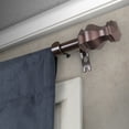 thumbnail image 2 of 5/8" Dia Adjustable 28"-48" single curtain rod with Lizzie Finials - Cocoa,(5713-287), 2 of 3