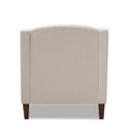 thumbnail image 6 of Baxton Studio Leonie Modern and Contemporary Beige Fabric Upholstered Wenge Brown Finished Chaise Lounge, 6 of 9