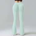 thumbnail image 4 of ASDFVBKG Styles Women's High Waist Bootcut Yoga Pants Yoga Pants Workout High Waist Flared Pants Full Length Bell Bottom Leggings Mint Green L, 4 of 5