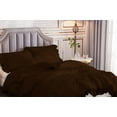thumbnail image 4 of 3 Piece Luxury Vintage Ruffle Pattern Comforter By D.N.G. BEDDINGS Set Premium Super Soft, All Season, 800 Thread Count 100% Egyptian Cotton Twin/Twin XL Size Chocolate Color, 4 of 8