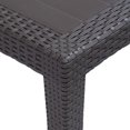thumbnail image 2 of vidaXL Garden Table Brown 79x79x72 cm Plastic Rattan Look, 2 of 4