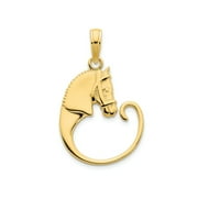 FJC Finejewelers 14 kt Yellow Gold Charm Holder Horse Charm 15 mm