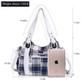 thumbnail image 2 of Bolso de mano Angel Barcelo Roomy Fashion Hobo de piel lavada azul, 2 of 6