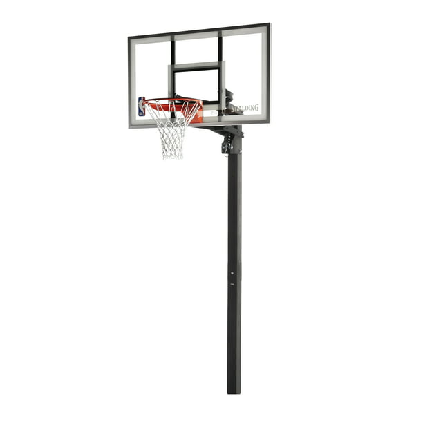Spalding Nba 54 Glass U Turn In Ground, Basketball Pole In Ground Sleeve