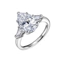 thumbnail image 3 of Lafonn Classic Sterling Silver Platinum Plated Lassire Simulated Diamond Ring (4.75 CTTW), 3 of 5