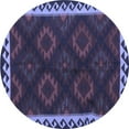 thumbnail image 1 of Ahgly Company Indoor Round Oriental Blue Traditional Area Rugs, 7' Round, 1 of 4