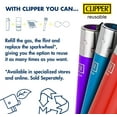 thumbnail image 5 of Clipper Silver Metal Jet Flame Lighter – Refillable Butane Torch Lighter – Adjustable Wind Resistant Single Jet Flame – Durable Metal Pocket Lighter, 5 of 6