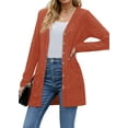 thumbnail image 2 of Fantaslook Fall Cardigan for Women Long Sleeve Open Front Cardigan Casual Button Down Coat with Pockets, 2 of 8