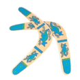 thumbnail image 2 of 2pcs Kids Wooden Boomerangs Classic Returning Boomerangs With Colorful Artwork, 2 of 2