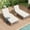 Gray + Acacia Wood+Set of 2, variant on Solid Wood Outdoor Chaise Lounge Chair with 5-Position Adjustment & Thick Cushions, Weather Resistant Patio Recliner for Yard Poolside,Light Teak