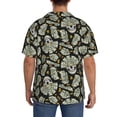 thumbnail image 5 of Naloa Skull with Dollar Men's Loose Fit Cuban Collar Short-Sleeve Shirt with Button-down and Chest Pocket for Everyday Wear Outings - 3X-Large, 5 of 7
