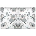 thumbnail image 2 of Koalas Leaves Gray Kitchen Curtains Half Tier Curtain 2 Rod Pockets Bathroom Bedroom Cupborad Living Room 27"x24", 2 of 8